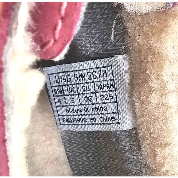 UGG Australia Waddler Kidcore Mauve Pink Leather Fisherman Waterproof Shoes - Picture 13 of 13